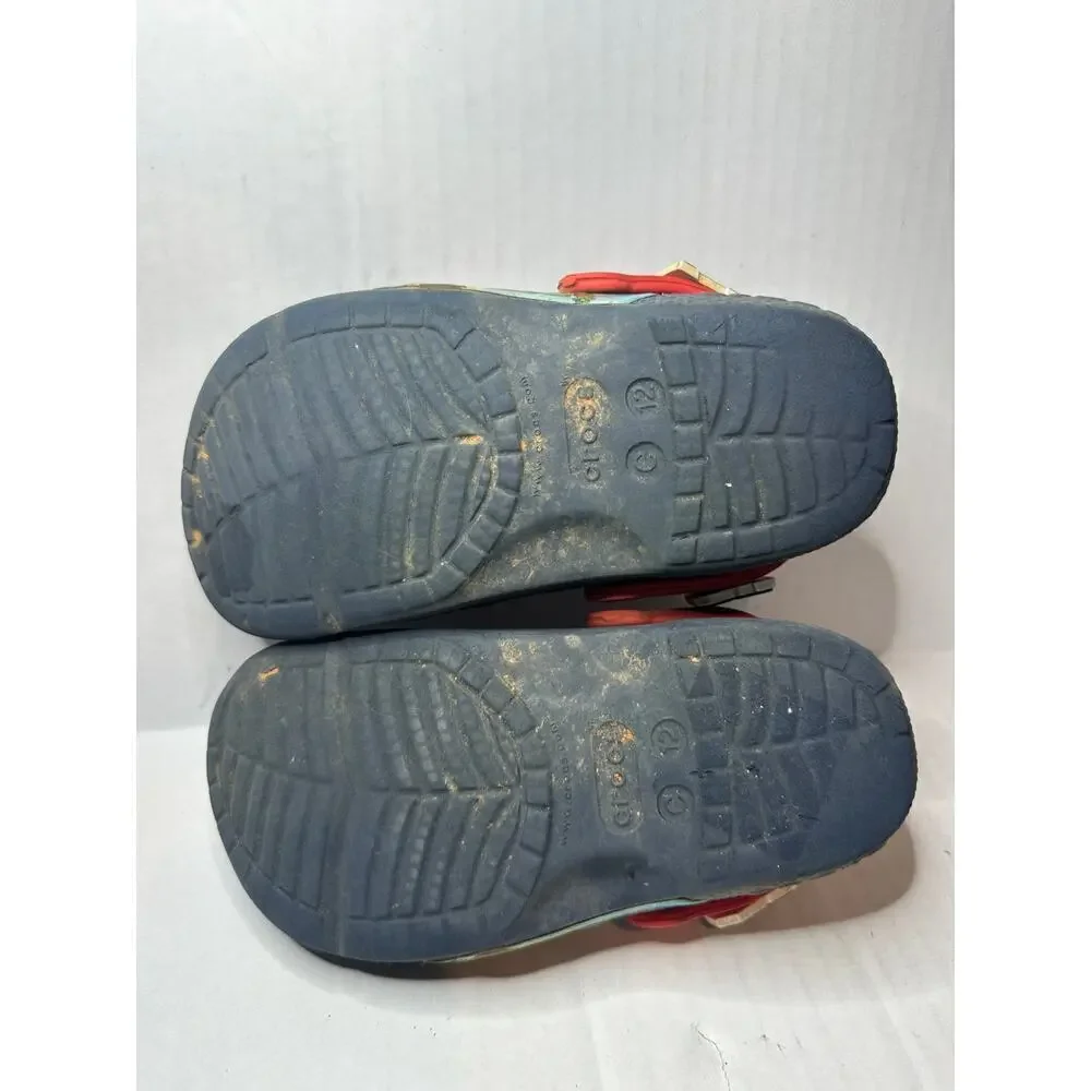 Crocs Kids Youth Size 12 Slip On Round Toe Marvel Avengers Clog Slippers Blue